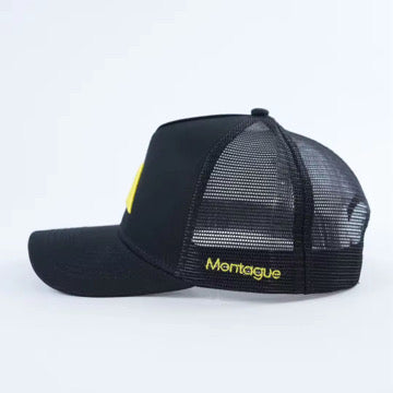 MIXED CONTRAST CAP BLACK AND YELLOW