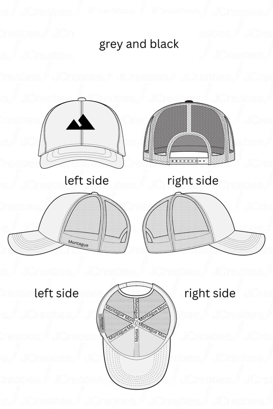 MIXED CONTRAST CAP NERDO GREY AND BLACK