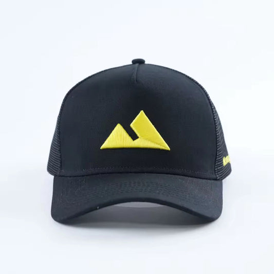 MIXED CONTRAST CAP BLACK AND YELLOW