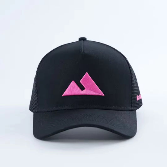 MIXED CONTRAST CAP BLACK AND PINK